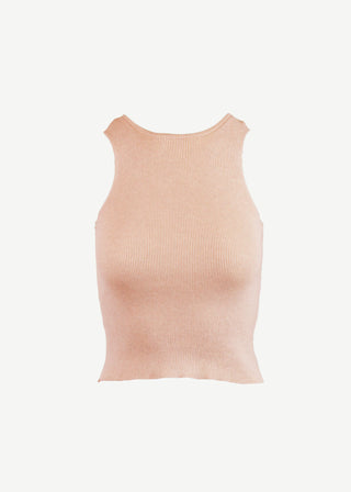 Boardwalk Ribbed Crop - Blush