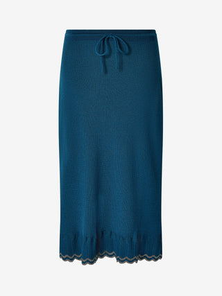 Vela Midi Skirt - Teal / Grey